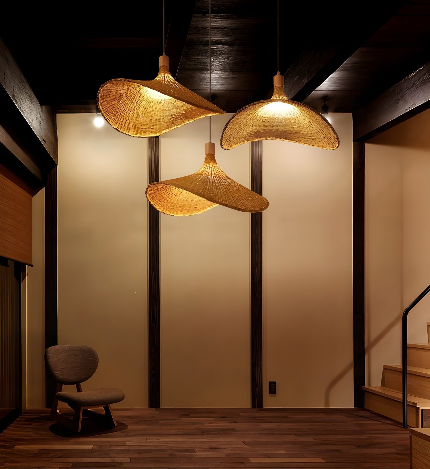 Rattan Weave Hat Pendant Light - Blowlighting