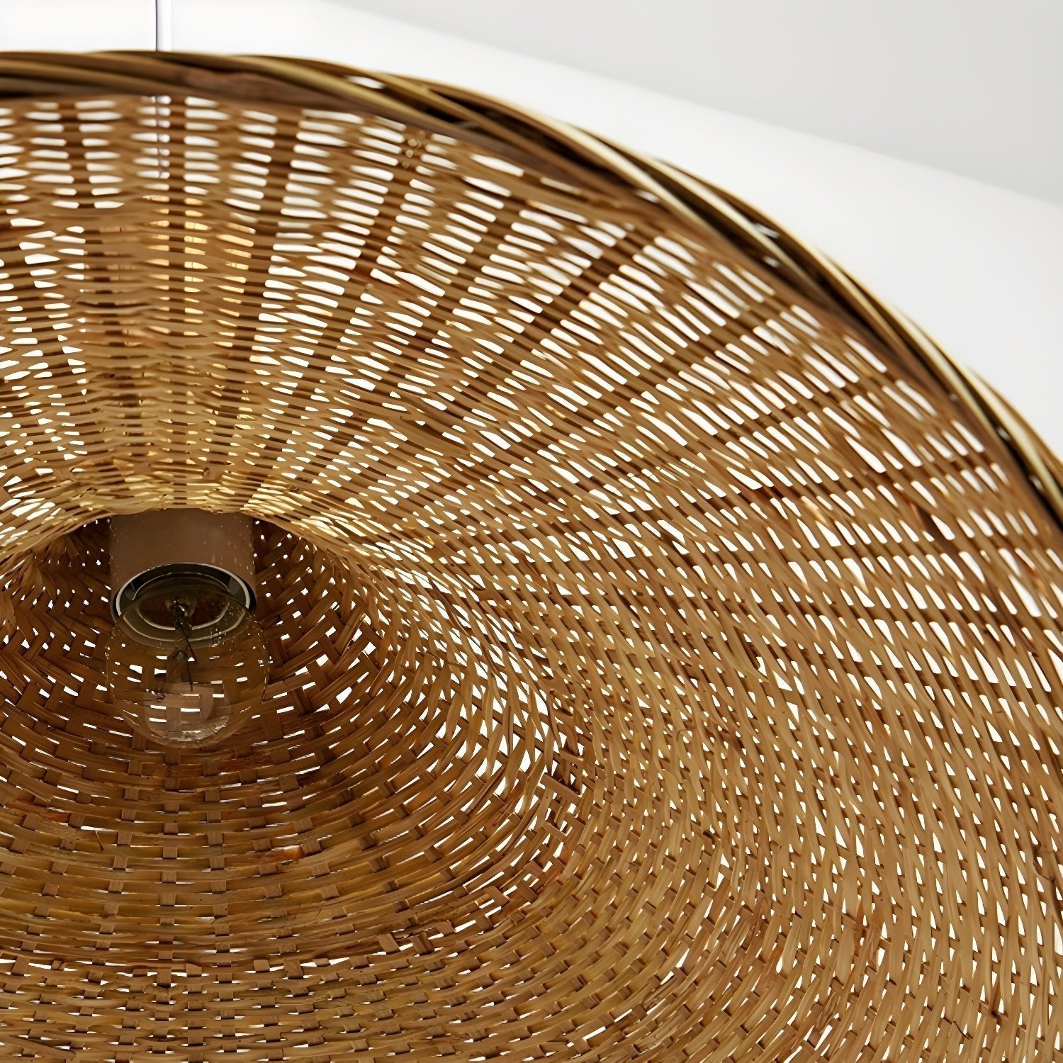 Rattan Weave Hat Pendant Light - Blowlighting