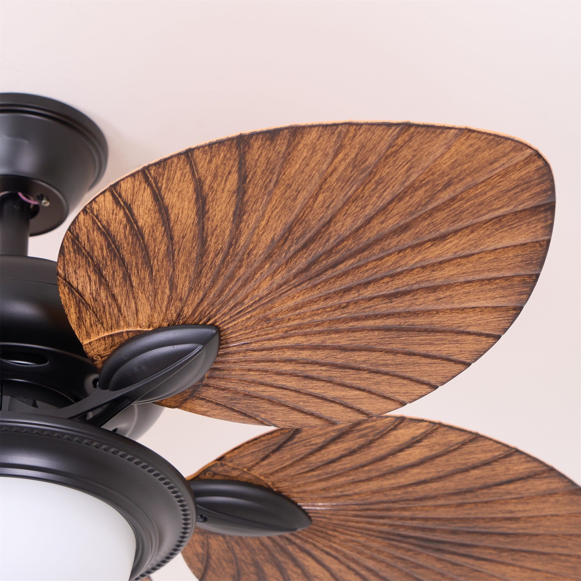 Alora Tropical Wood Ceiling Fan Light - Blowlighting