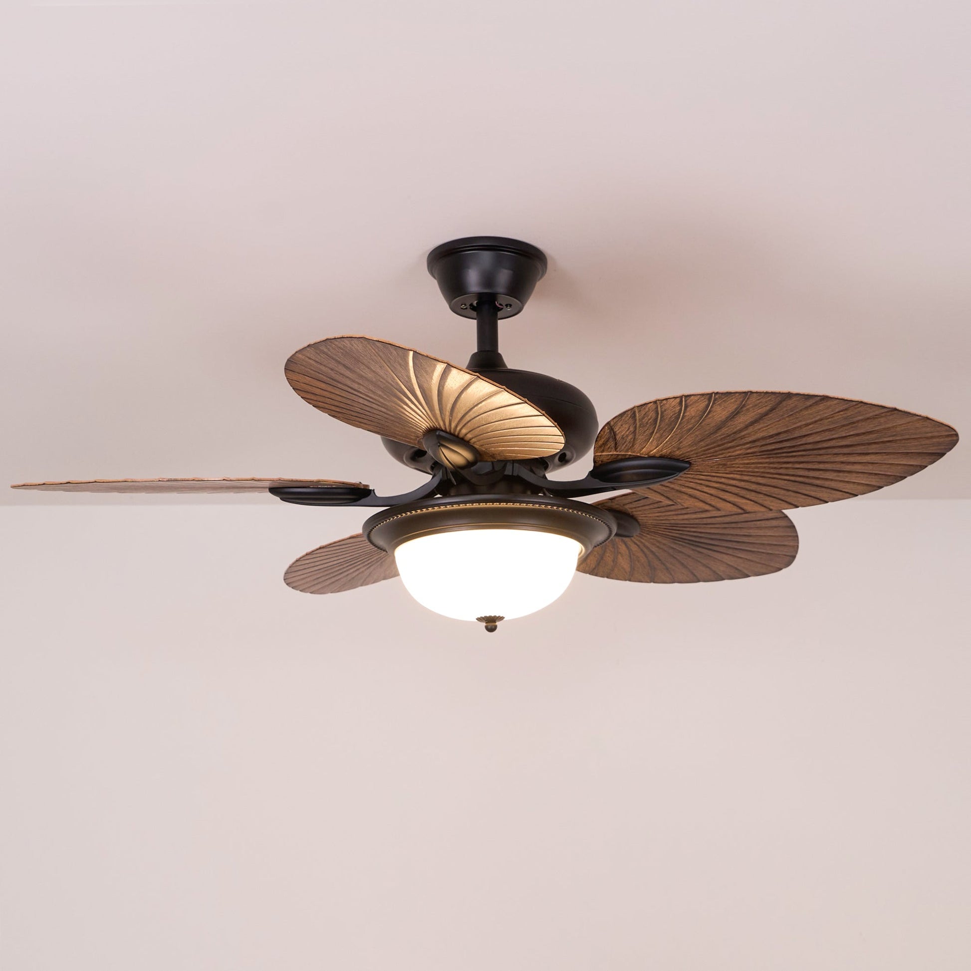 Alora Tropical Wood Ceiling Fan Light - Blowlighting