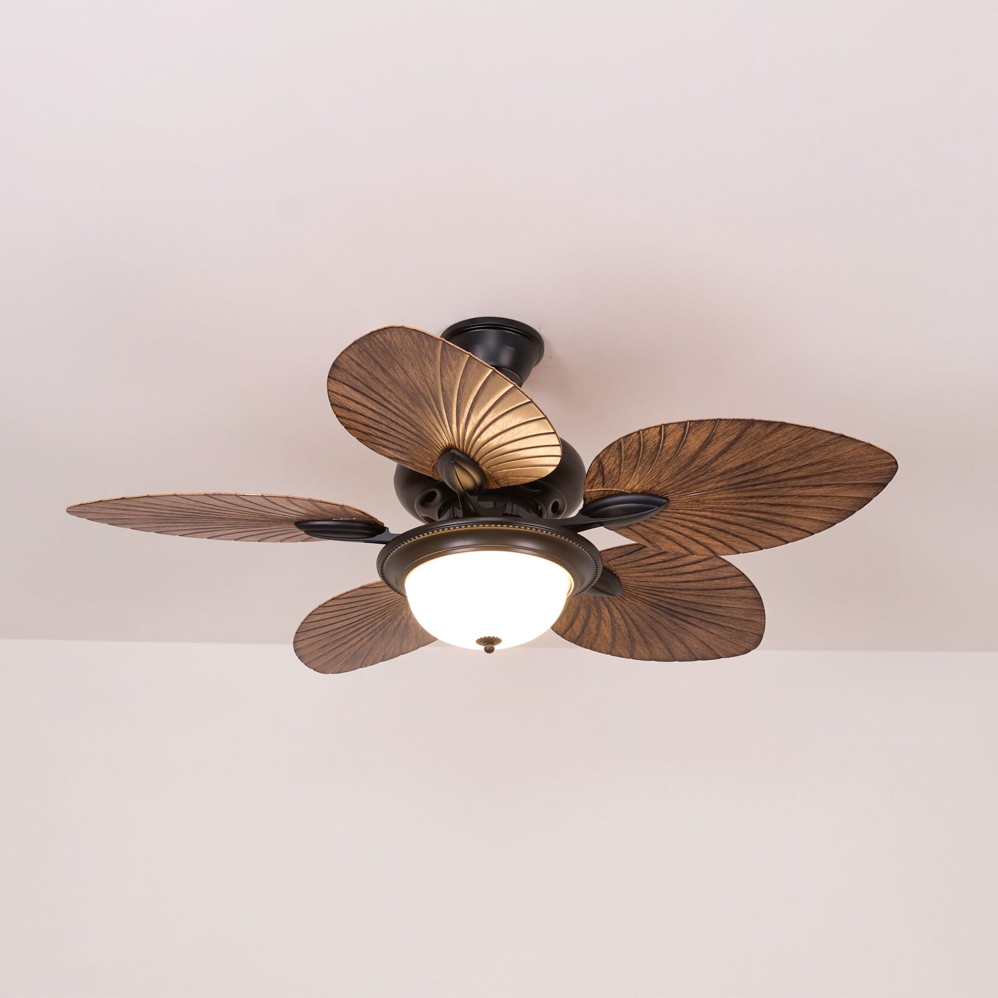 Alora Tropical Wood Ceiling Fan Light - Blowlighting