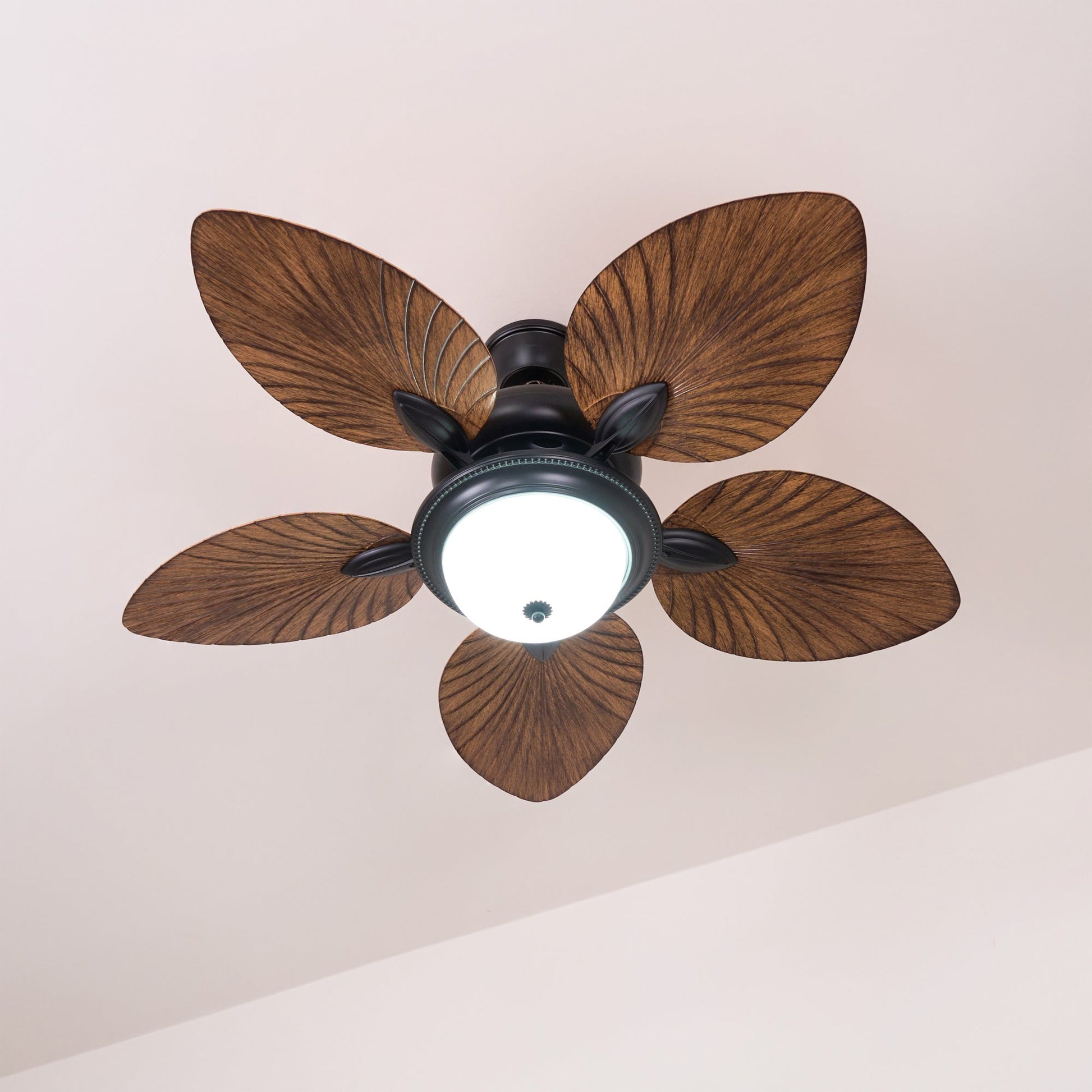 Alora Tropical Wood Ceiling Fan Light - Blowlighting