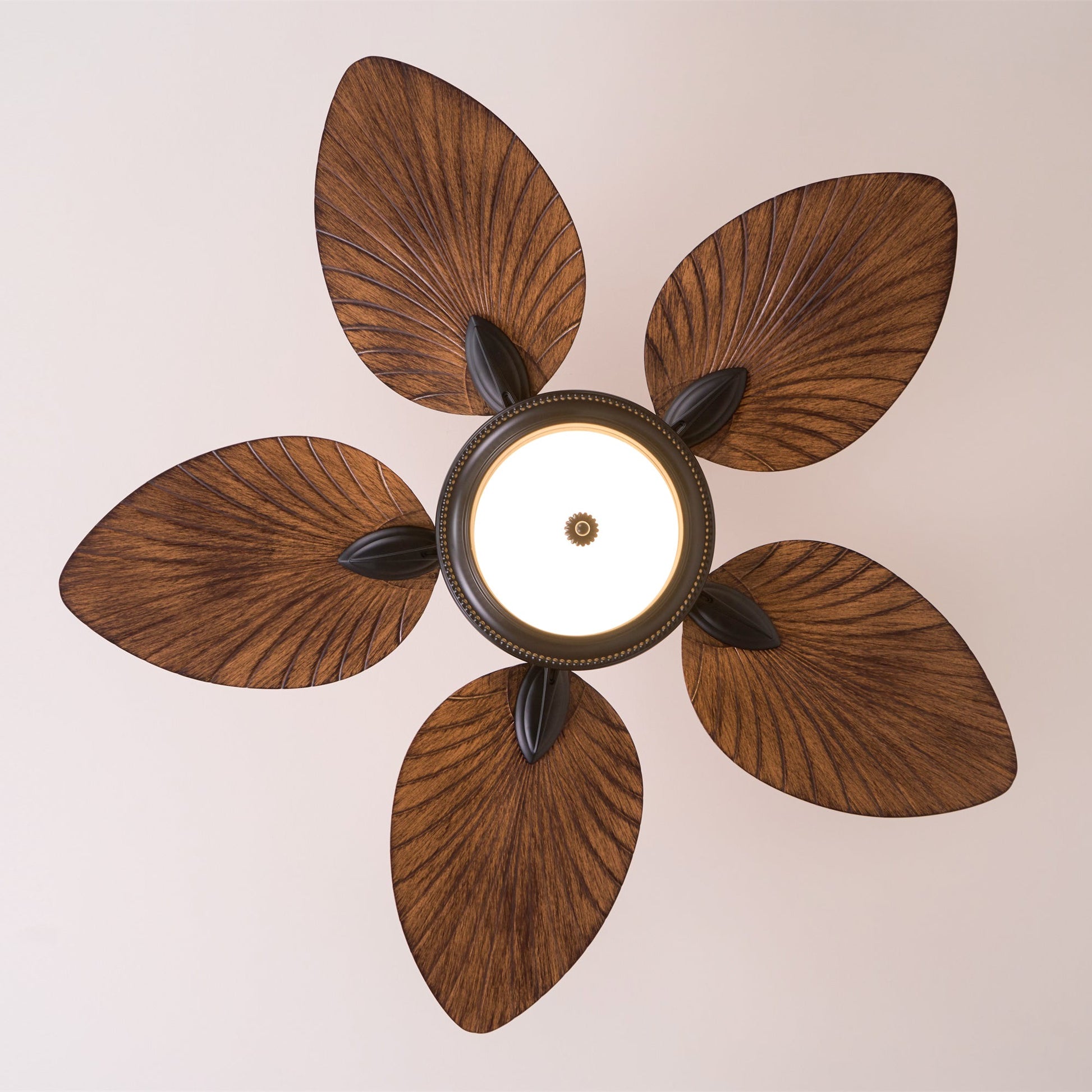 Alora Tropical Wood Ceiling Fan Light - Blowlighting