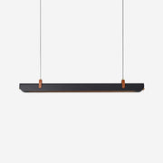 Hexarion Minimalist Black Metal Linear Chandelier