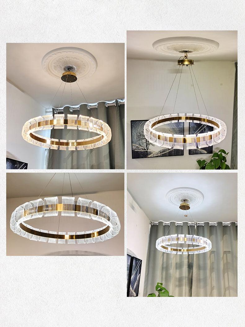Abrahamson Modern Minimalist Luxury Bangle Metal Chandelier - Blowlighting