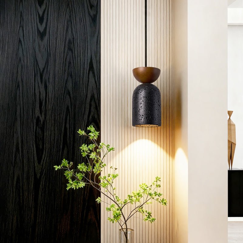 Basalt Walnut Drop Pendant Light - Vakkerlight