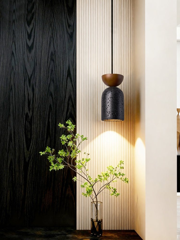 Basalt Walnut Drop Pendant Light - Vakkerlight