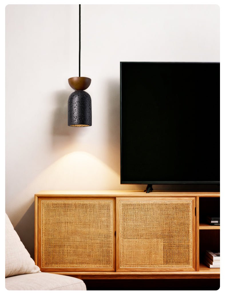 Basalt Walnut Drop Pendant Light - Vakkerlight