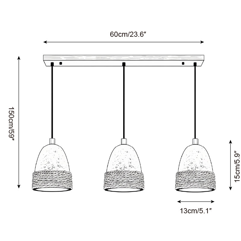 Baskra Wabi-Sabi Travertine Pendant Light