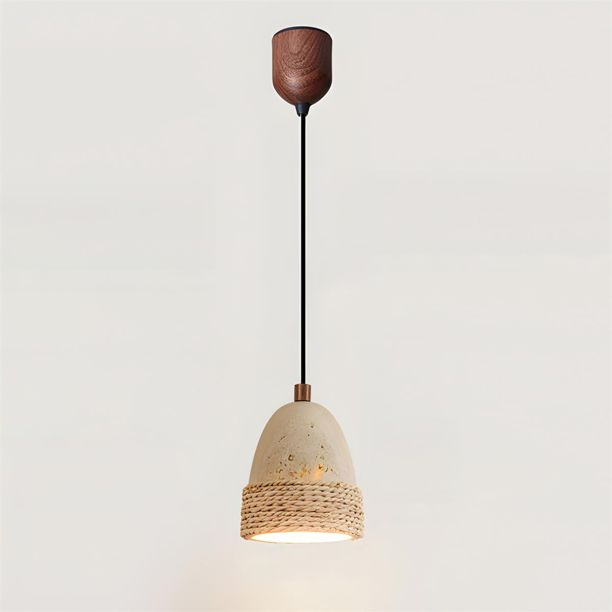 Baskra Wabi-Sabi Travertine Pendant Light
