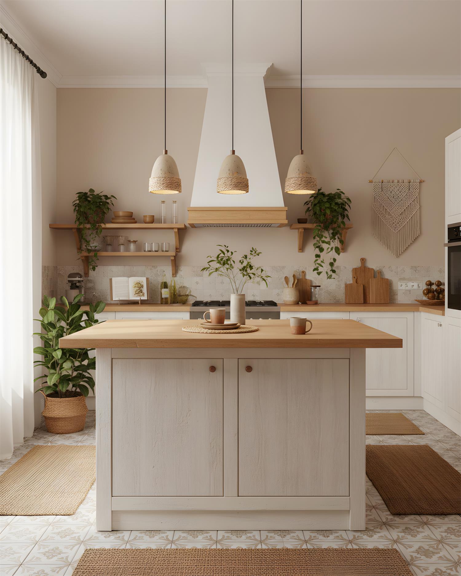 Baskra Wabi-Sabi Travertine Pendant Light