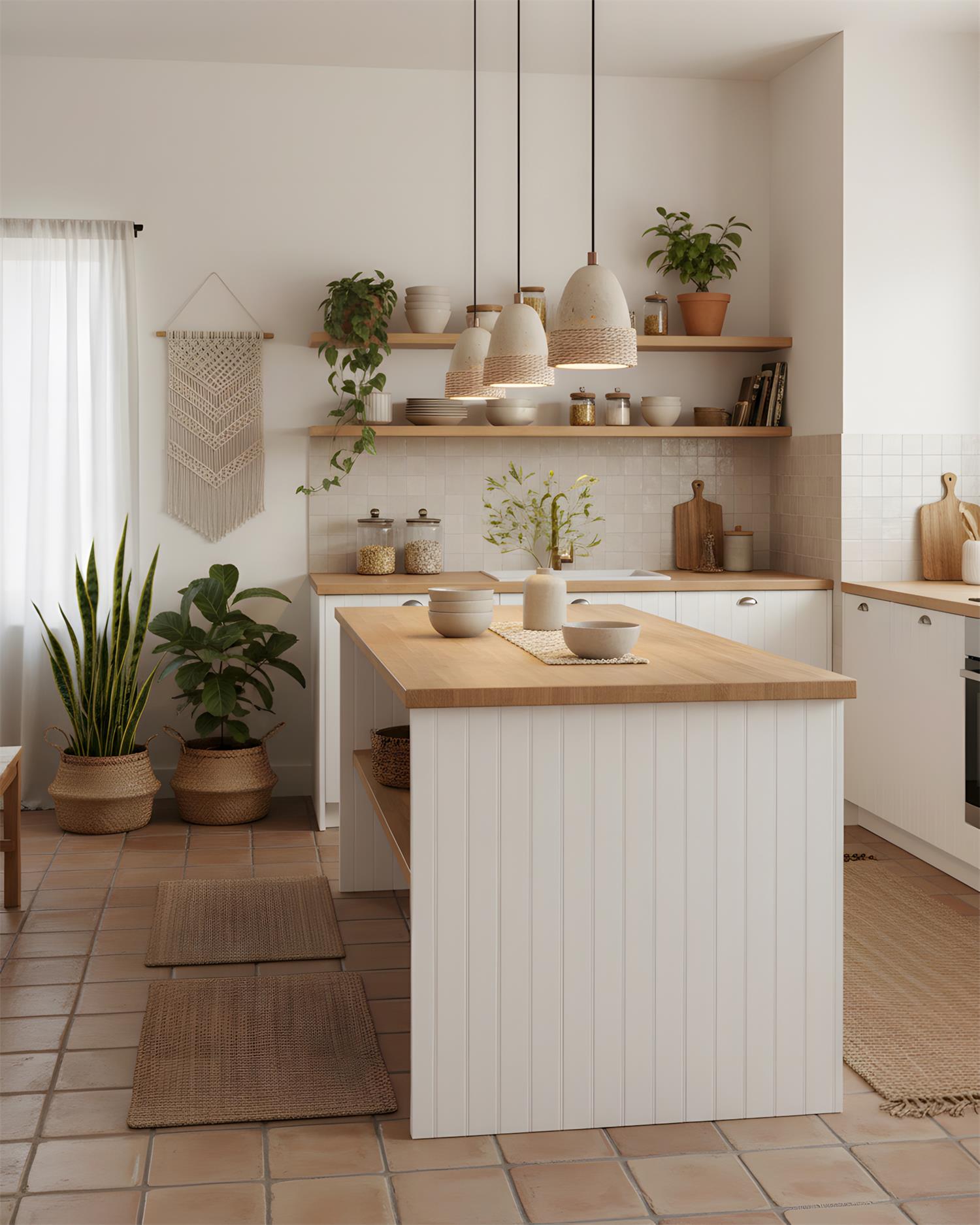 Baskra Wabi-Sabi Travertine Pendant Light