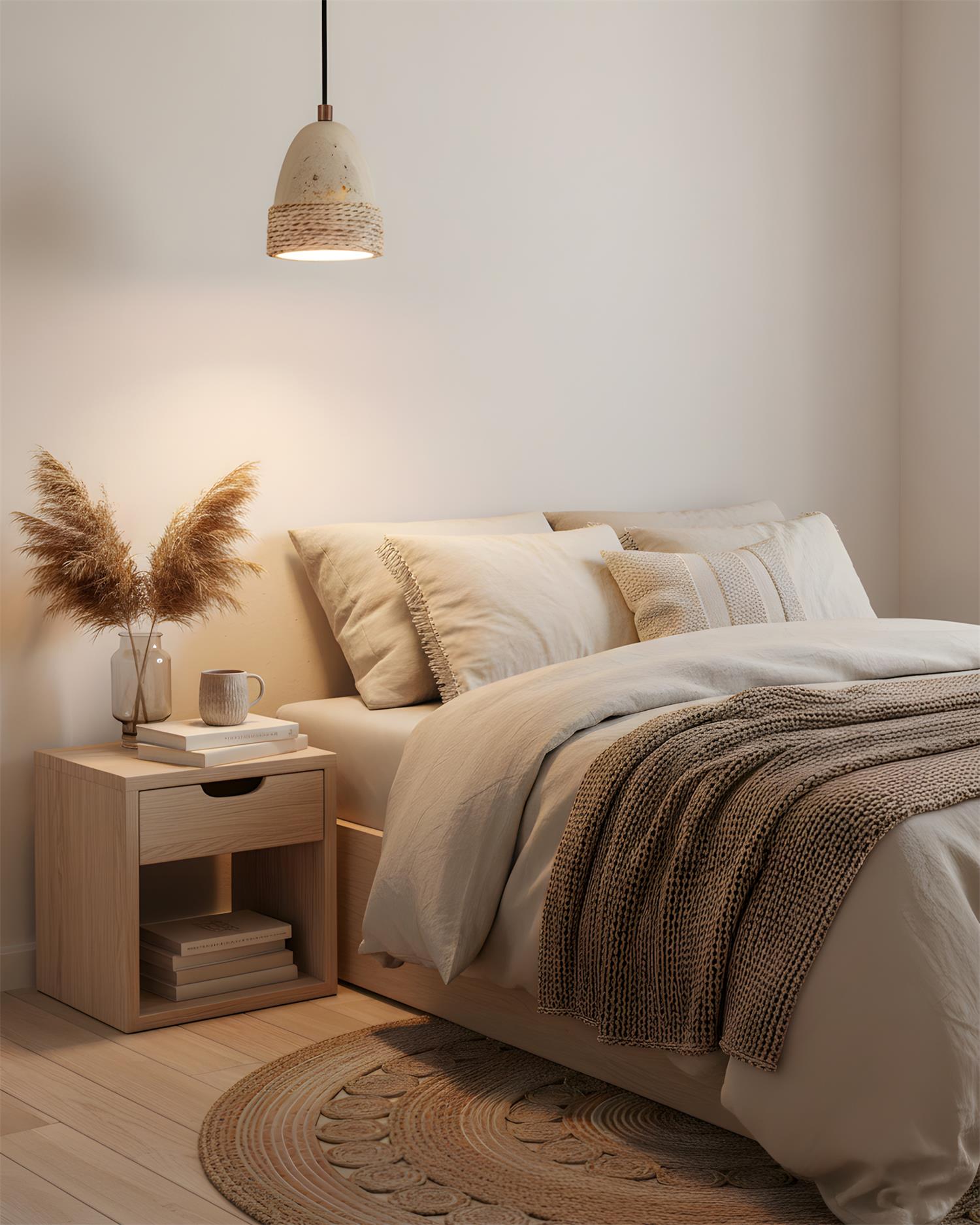 Baskra Wabi-Sabi Travertine Pendant Light