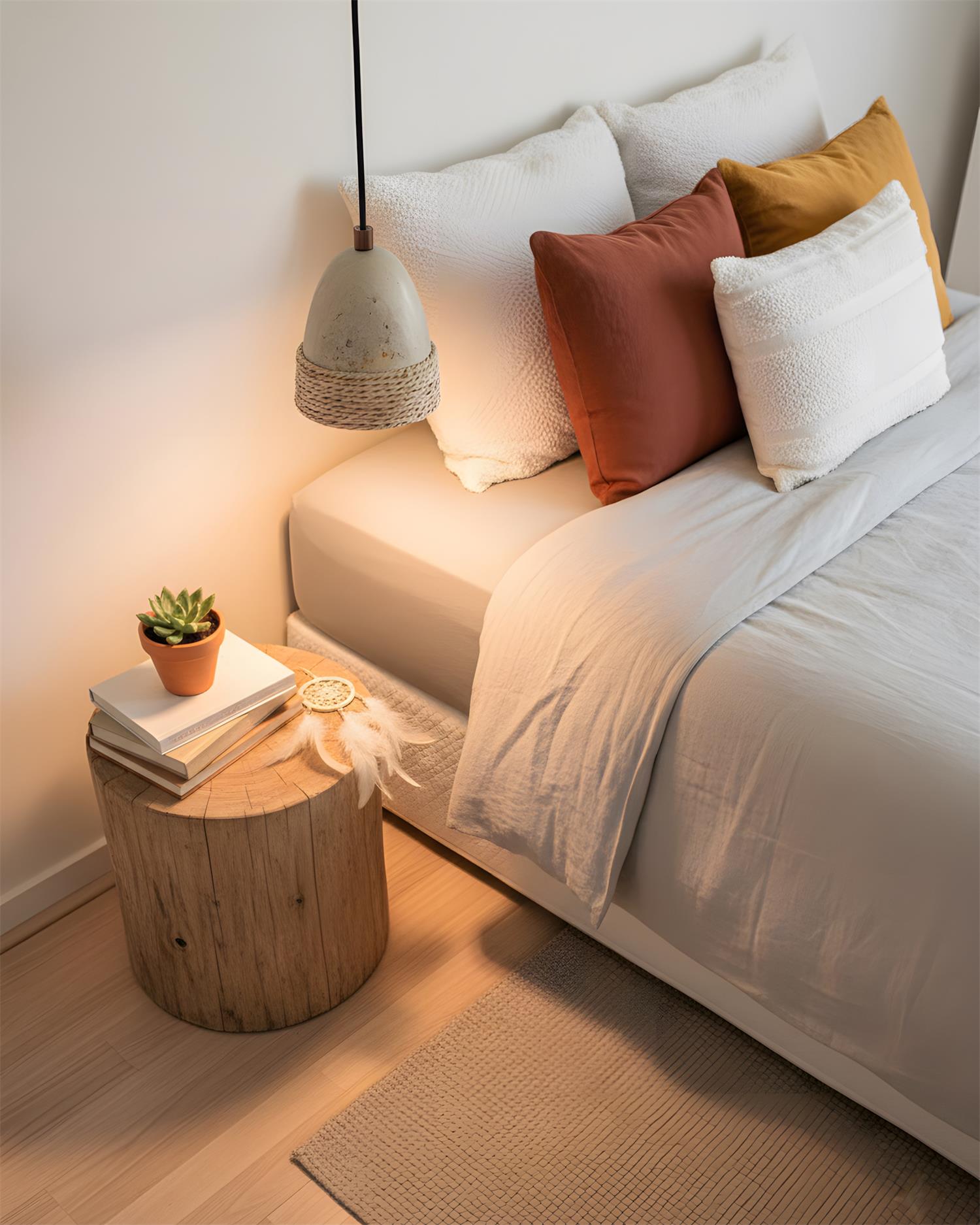 Baskra Wabi-Sabi Travertine Pendant Light