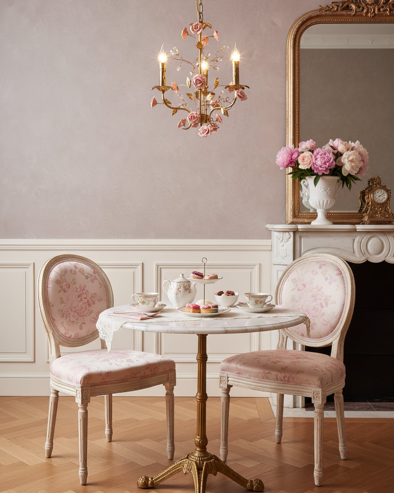 Bassano Floral Ceramics Chandelier