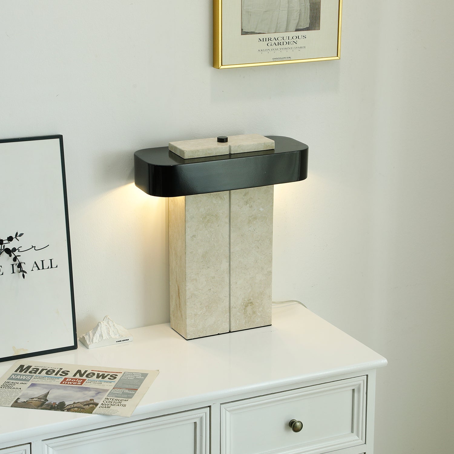 Bastion Marble Table Lamp - Blowlighting