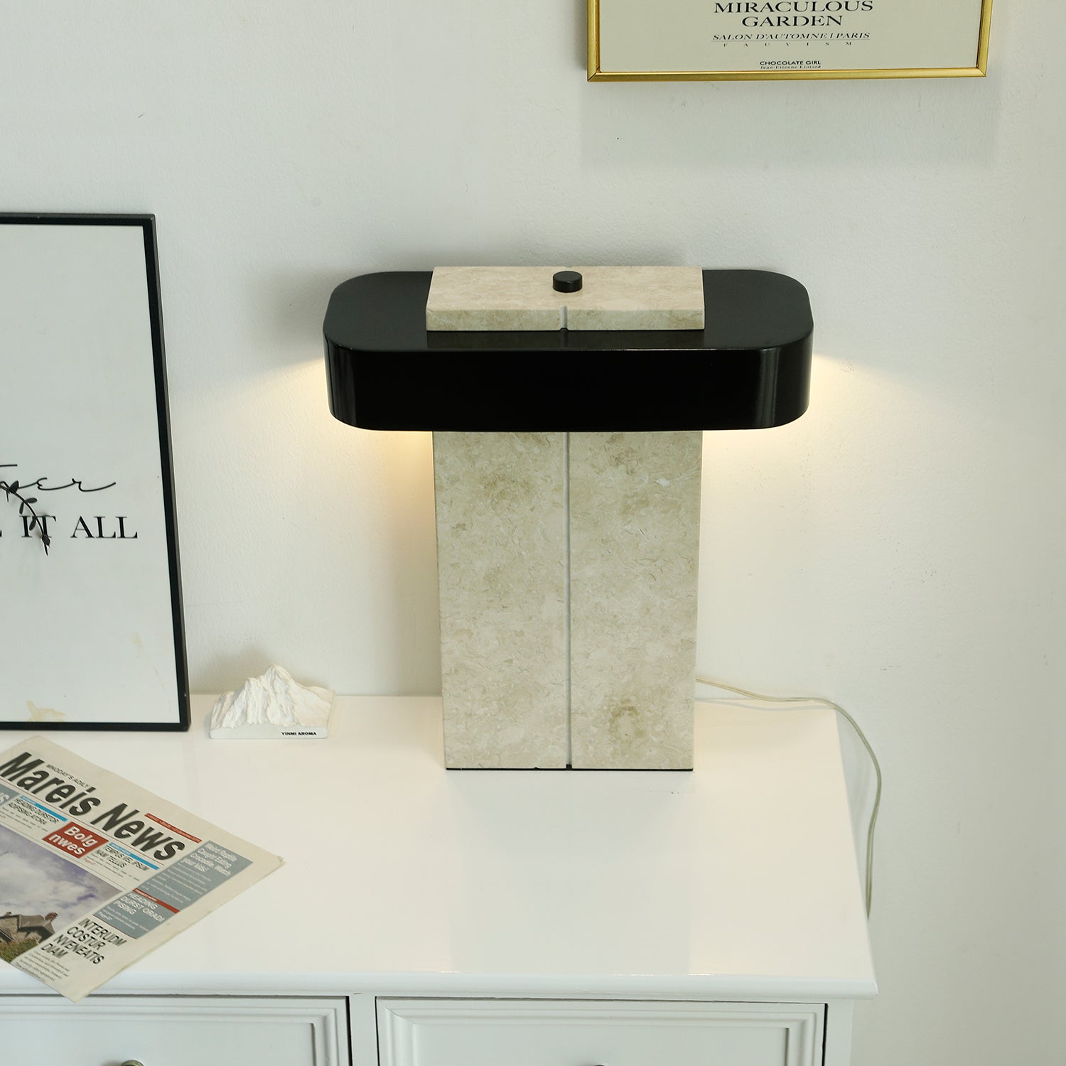 Bastion Marble Table Lamp - Blowlighting