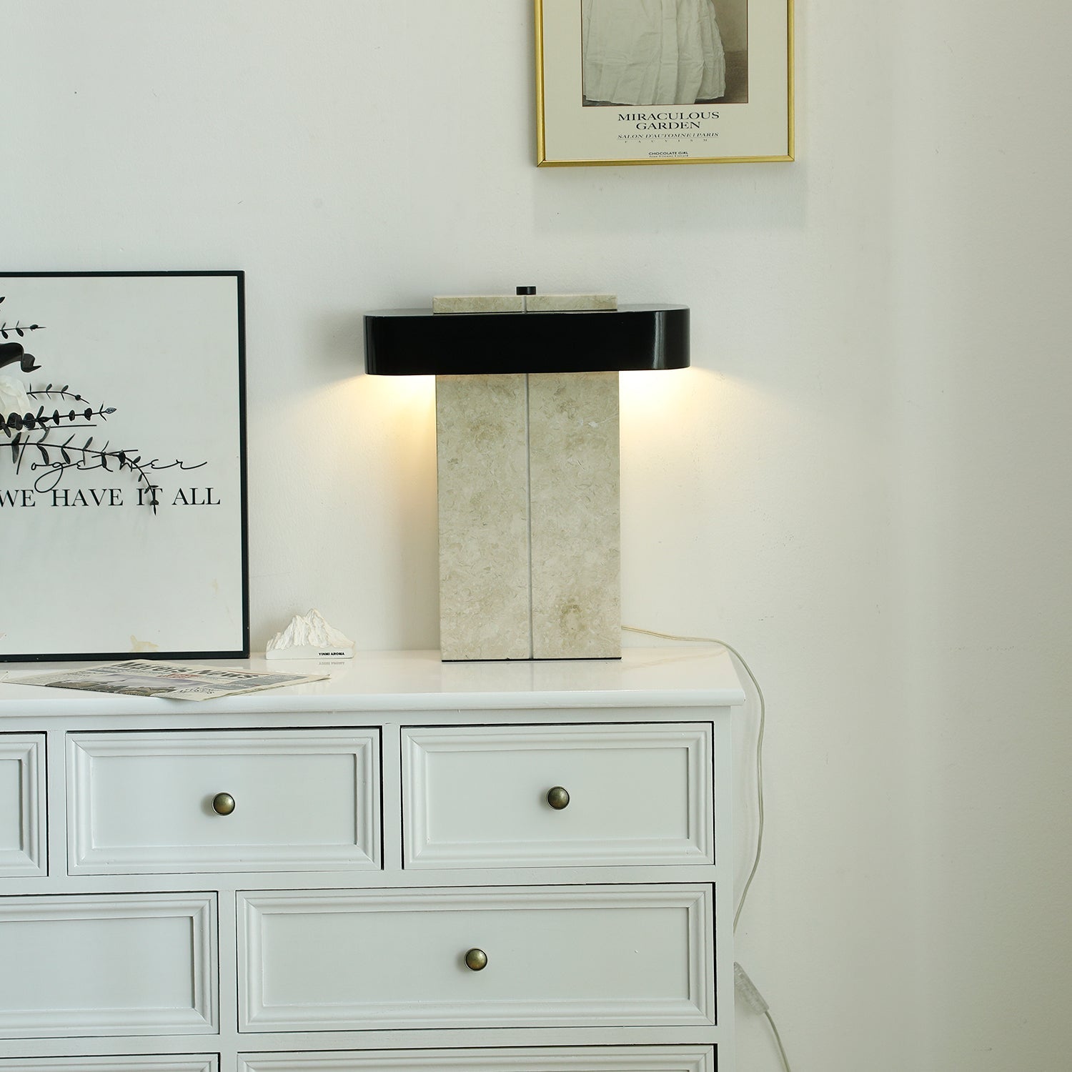 Bastion Marble Table Lamp - Blowlighting