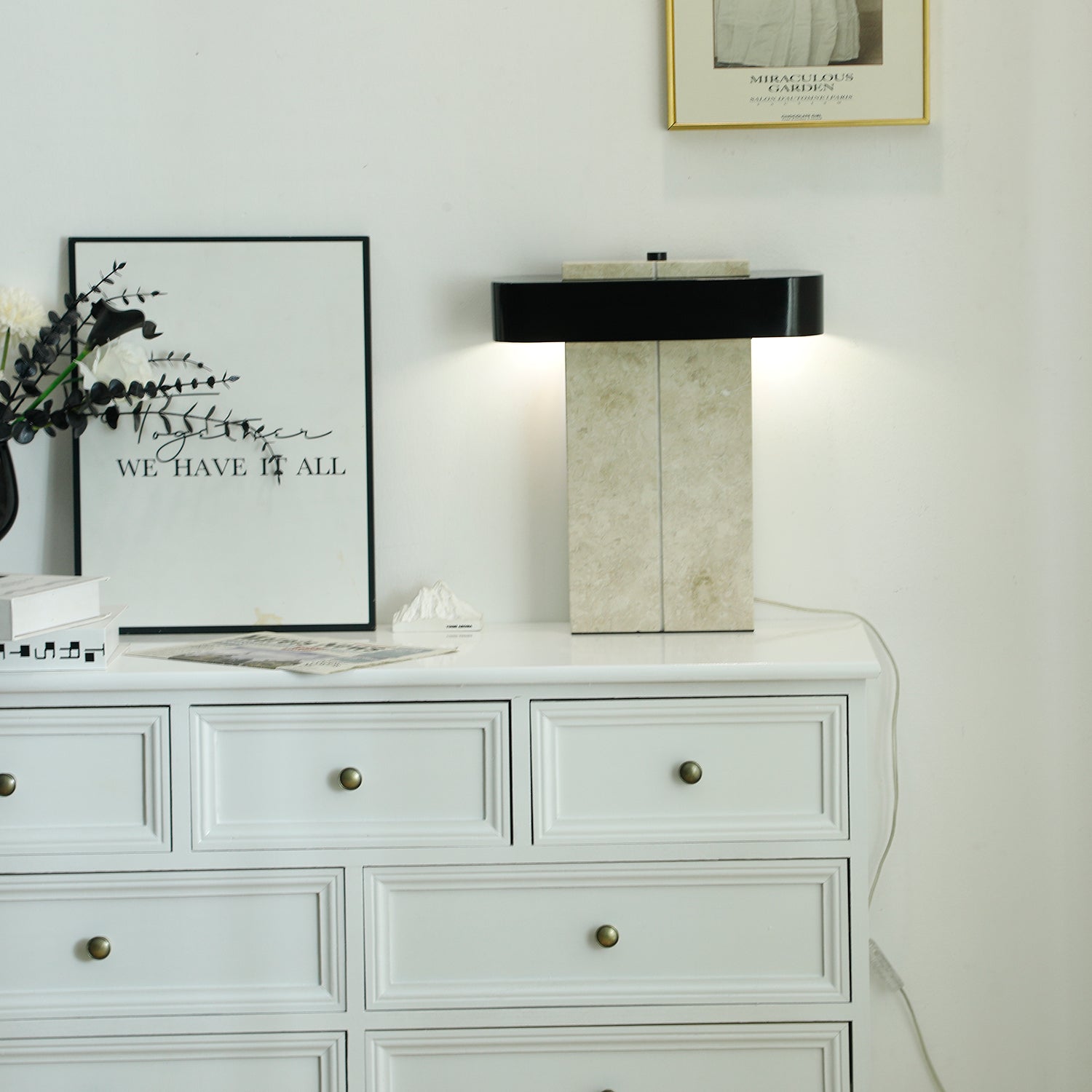 Bastion Marble Table Lamp - Blowlighting