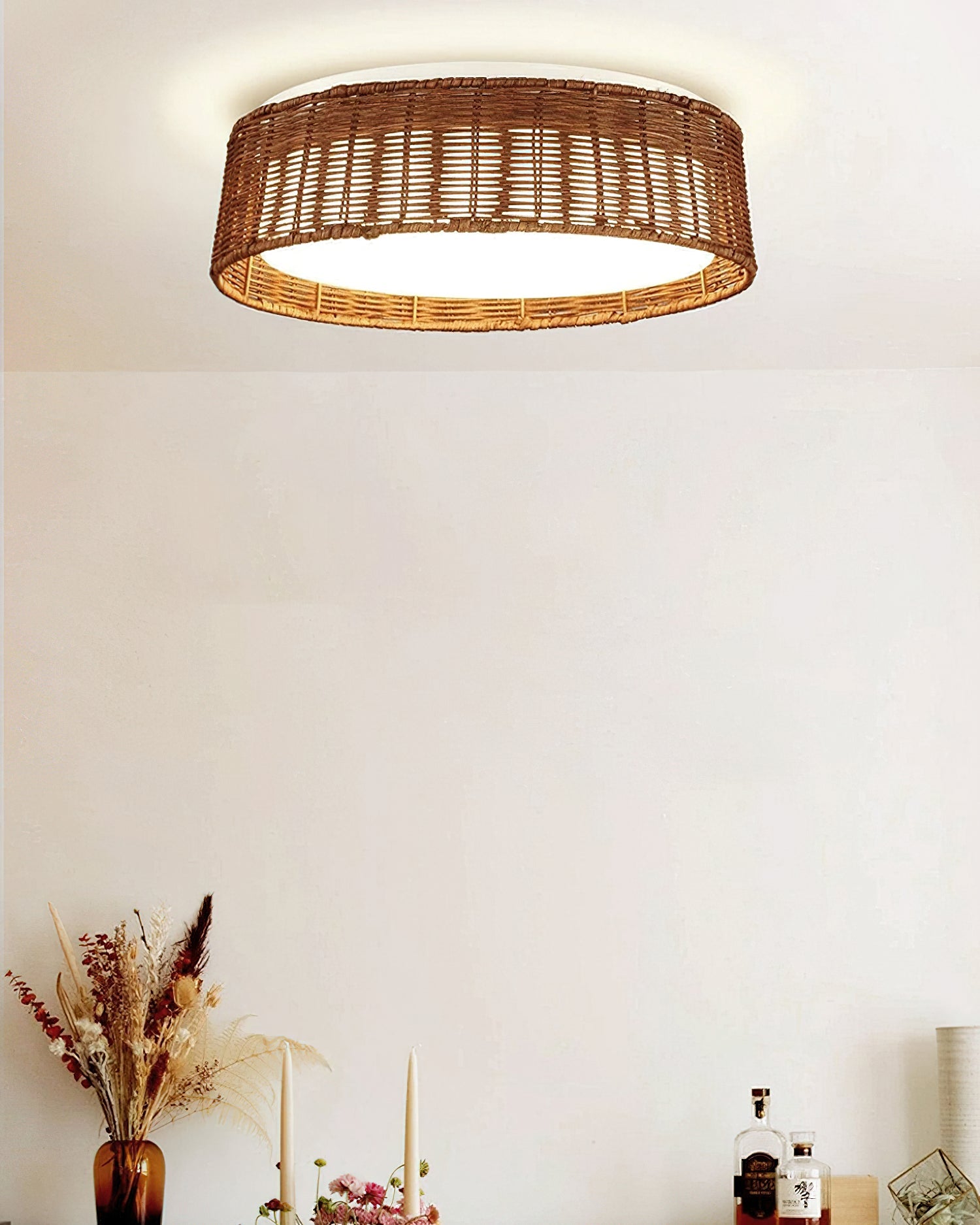 Bayou Wabi-Sabi Rattan Ceiling Light