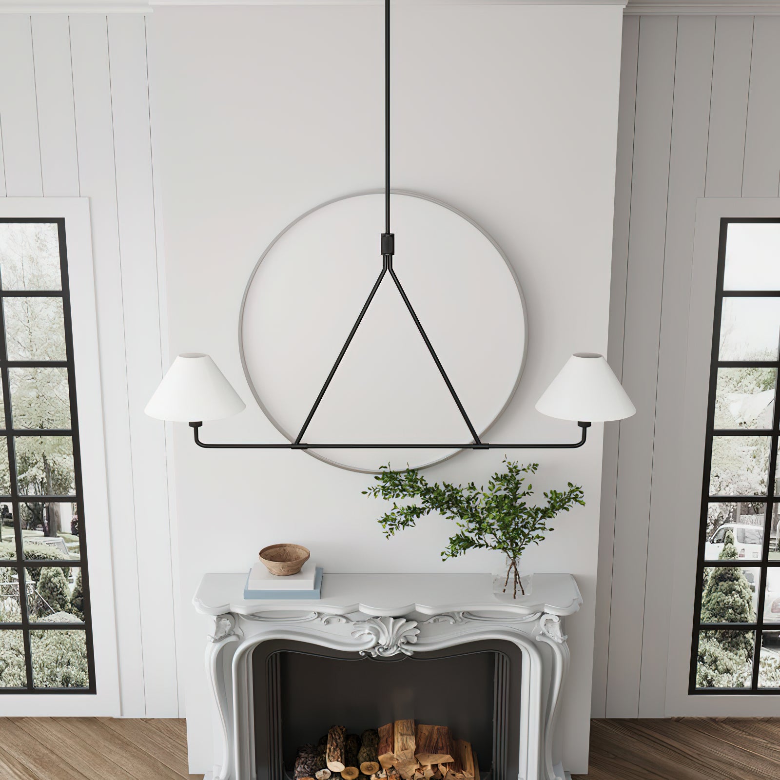 Aurora Chandelier Cone Shade Minimalist - Blowlighting