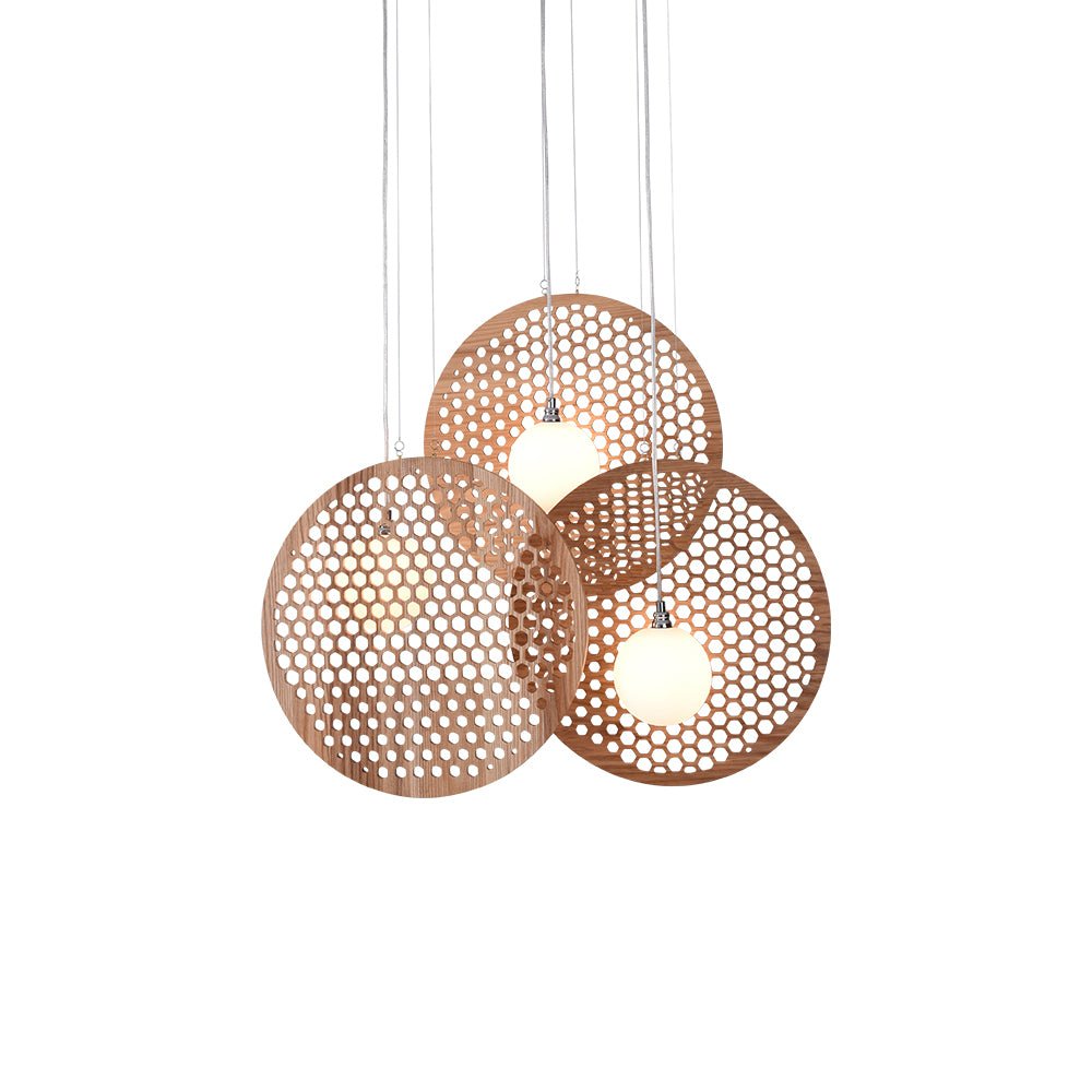 Aurora Chandelier Wooden Plate - Blowlighting