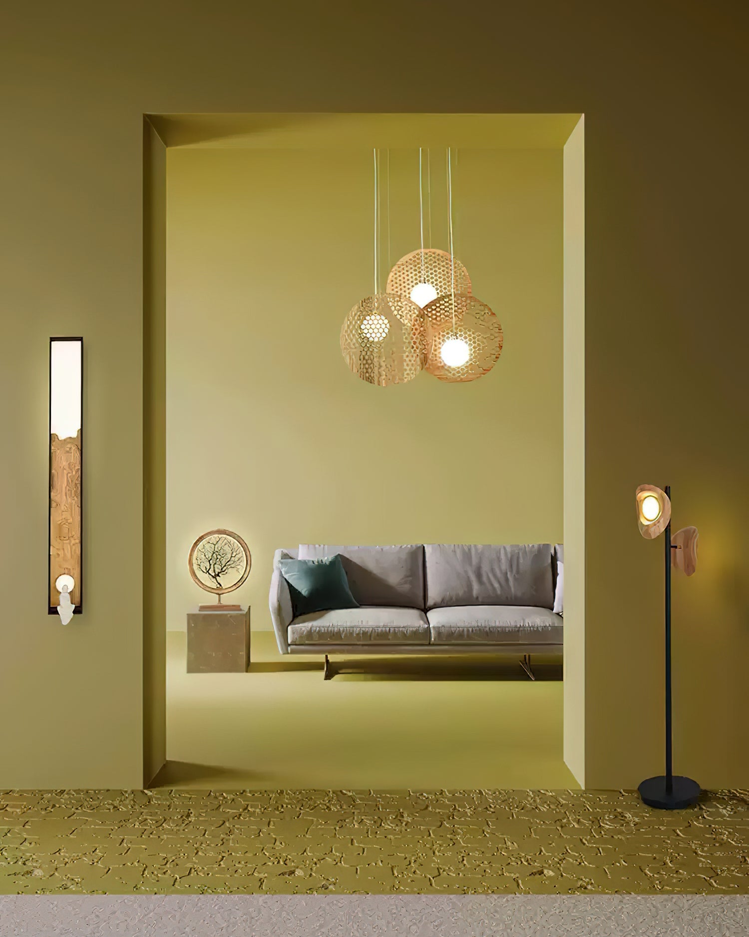 Aurora Chandelier Wooden Plate - Blowlighting