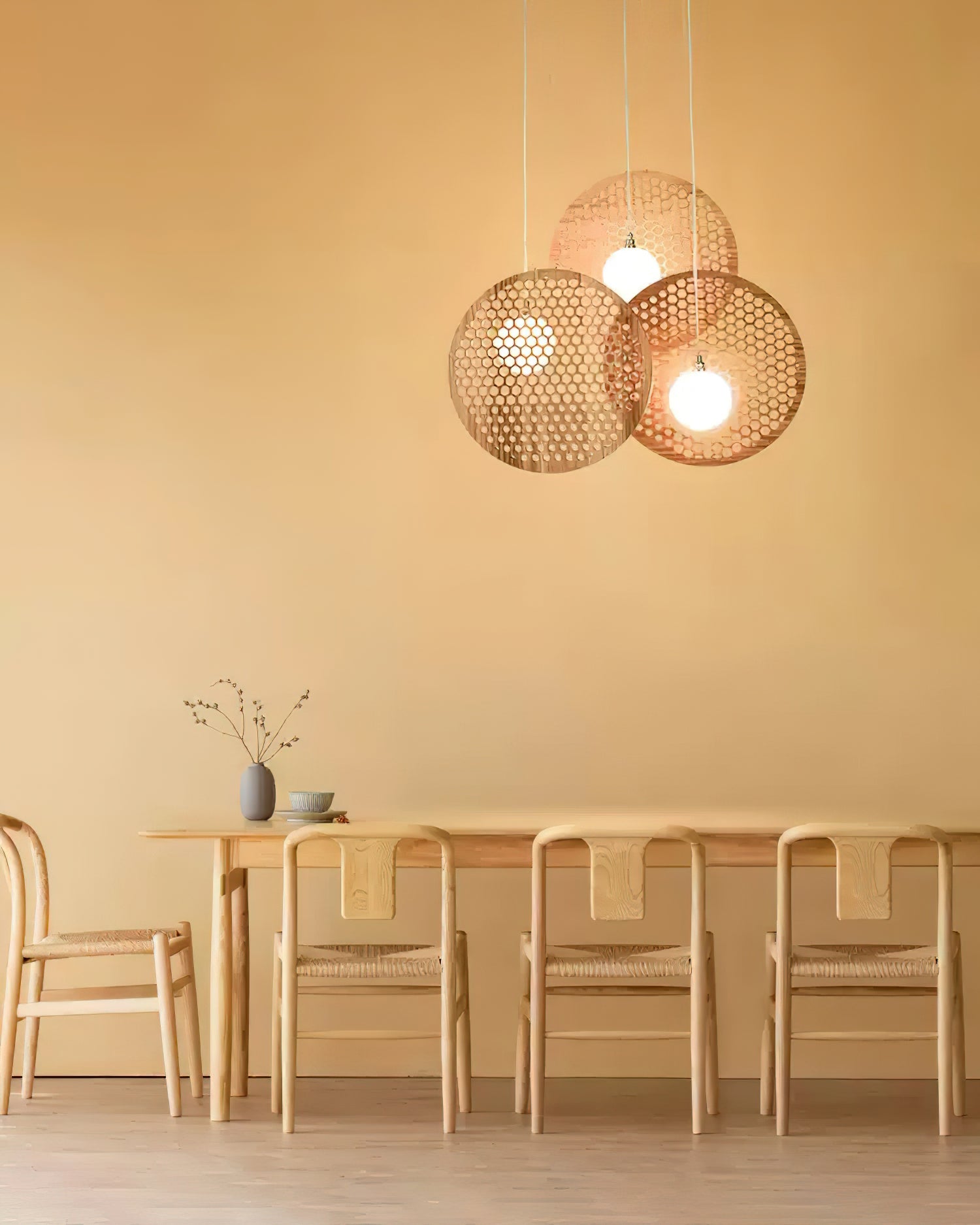 Aurora Chandelier Wooden Plate - Blowlighting