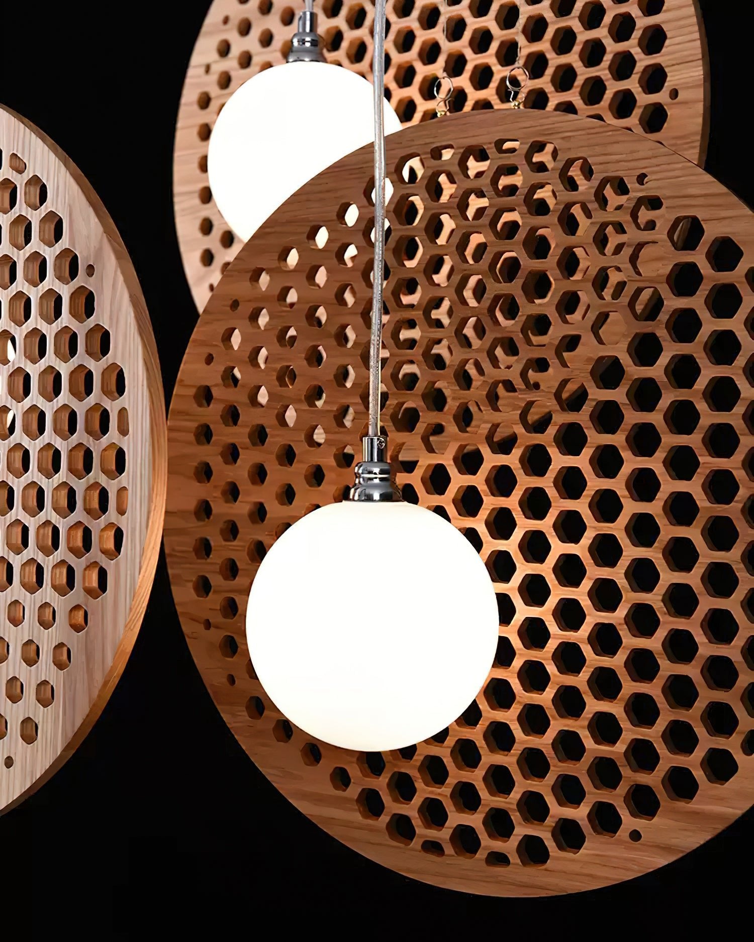 Aurora Chandelier Wooden Plate - Blowlighting