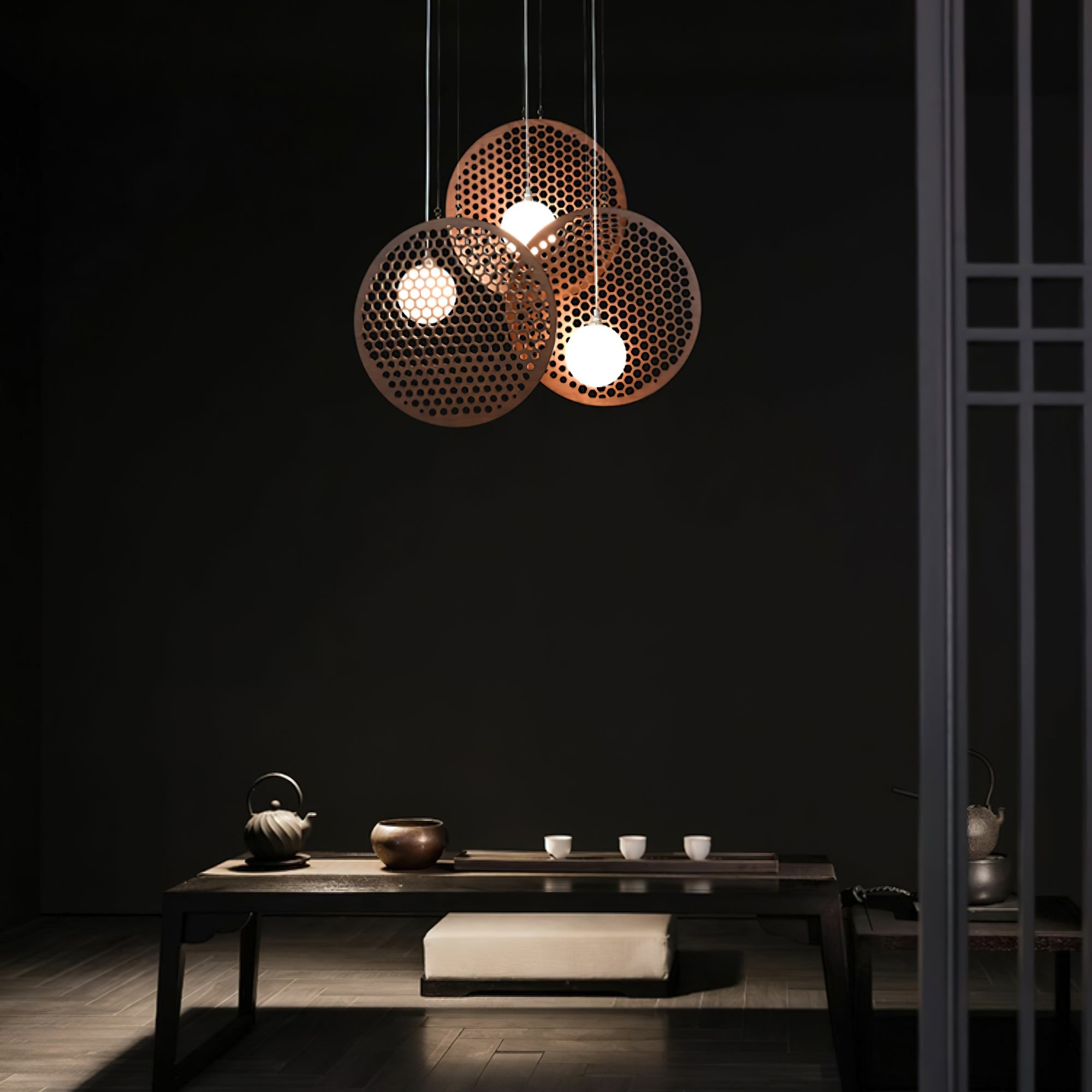 Aurora Chandelier Wooden Plate - Blowlighting