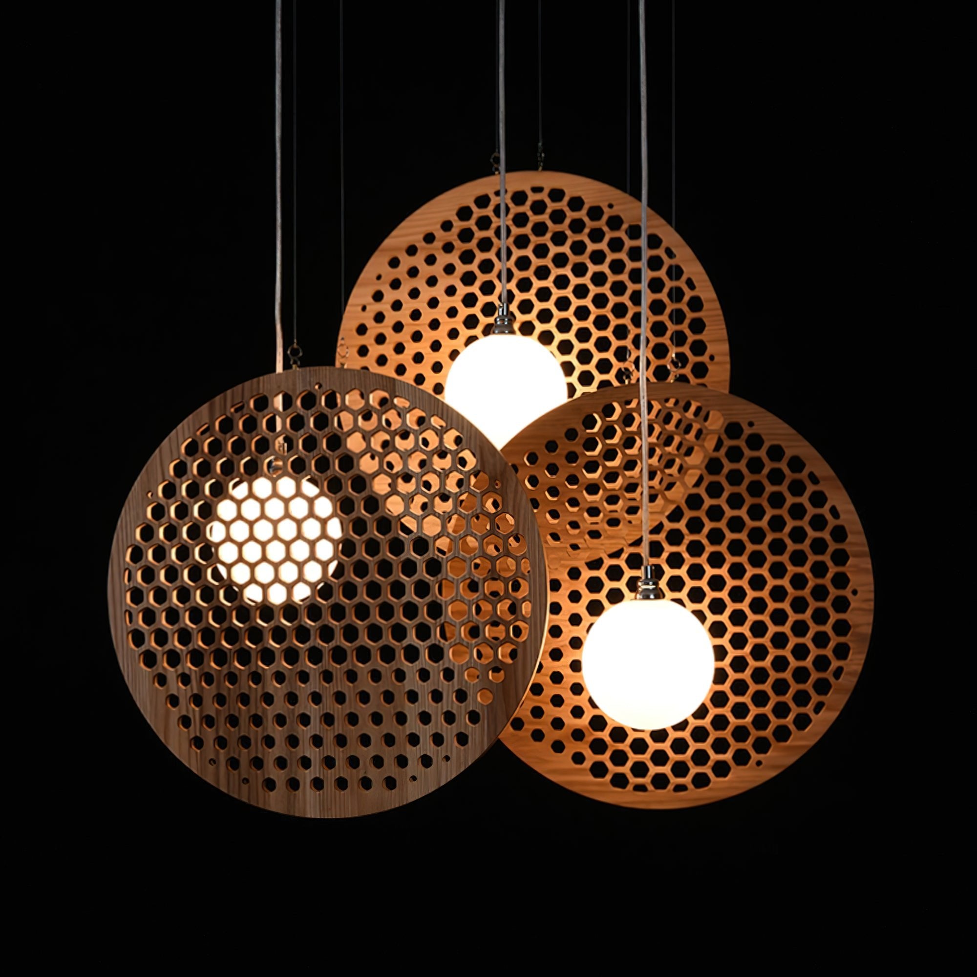 Aurora Chandelier Wooden Plate - Blowlighting
