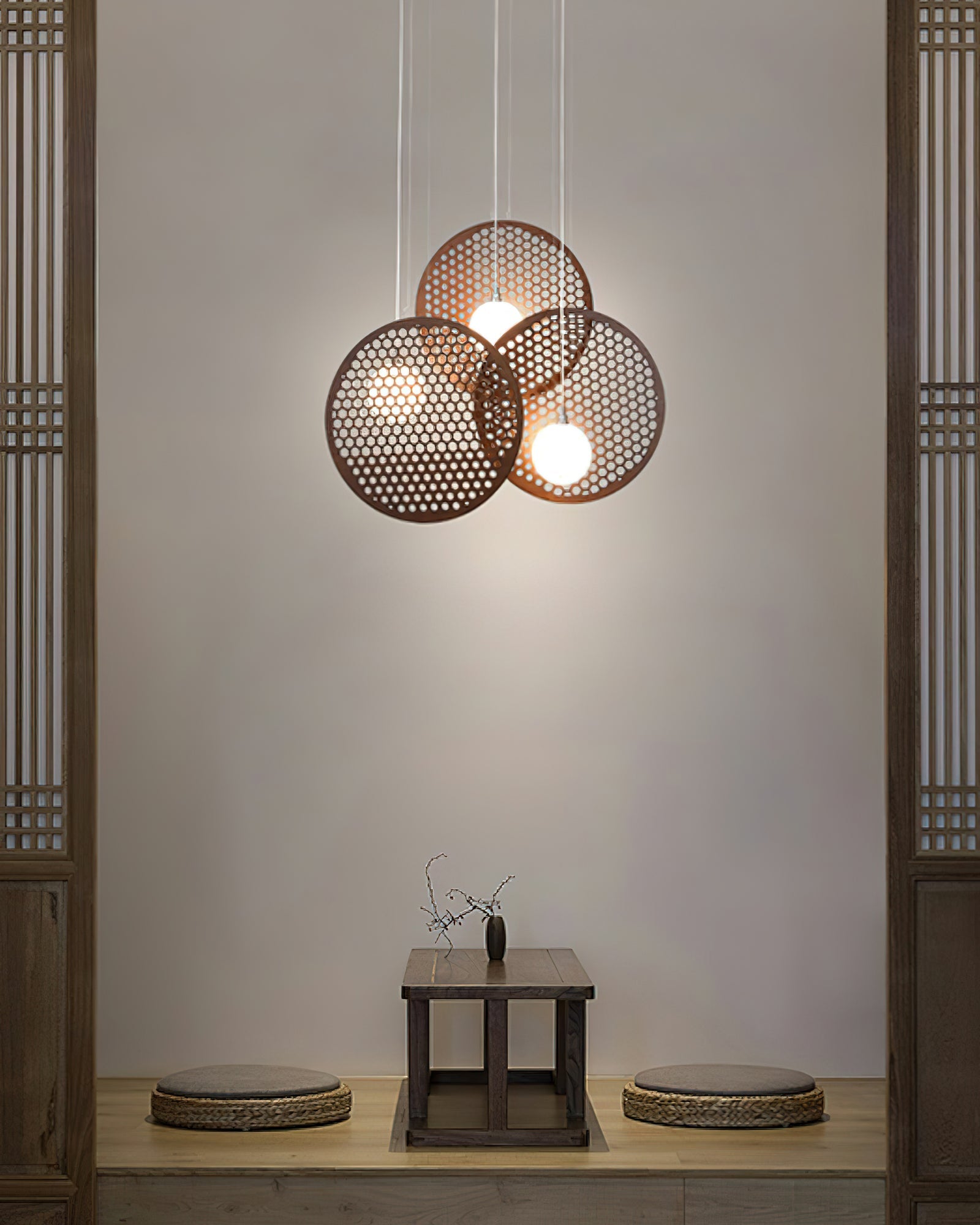 Aurora Chandelier Wooden Plate - Blowlighting