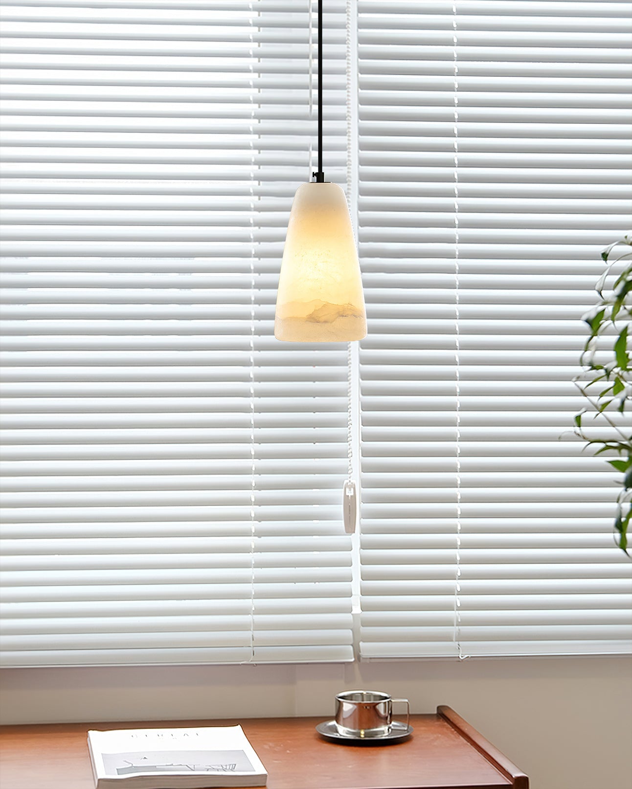 Belfry Minimalist Alabaster Pendant Light