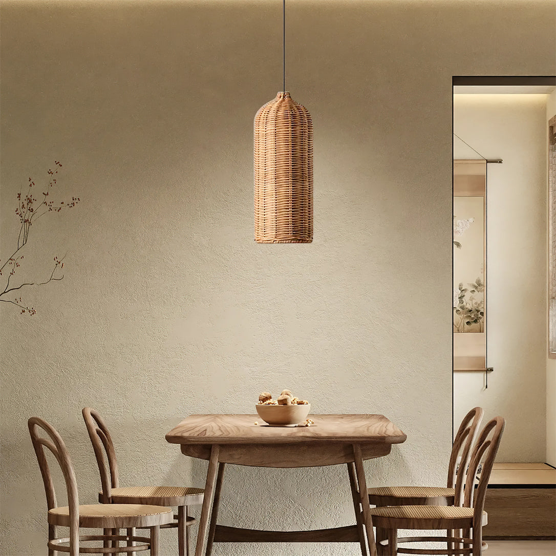 Beliani Oriental Rattan Pendant Light