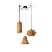 Beliani Oriental Rattan Pendant Light