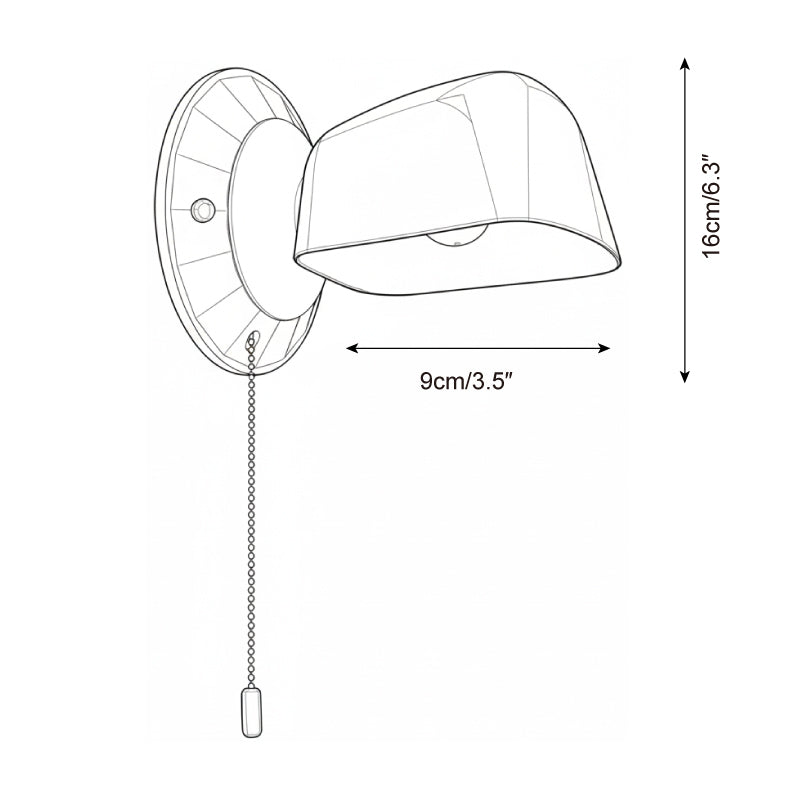 Carillon Bell Shape Wood Wall Lamp