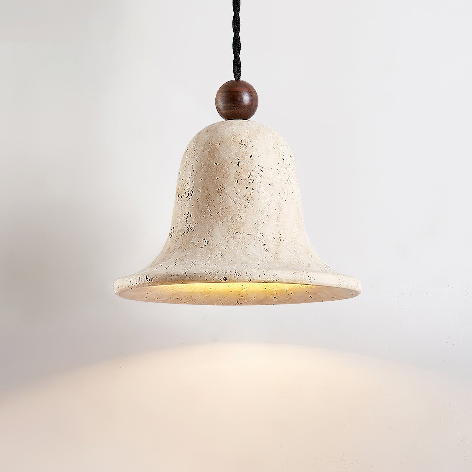 Bell Wabi-Sabi Travertine Pendant Light