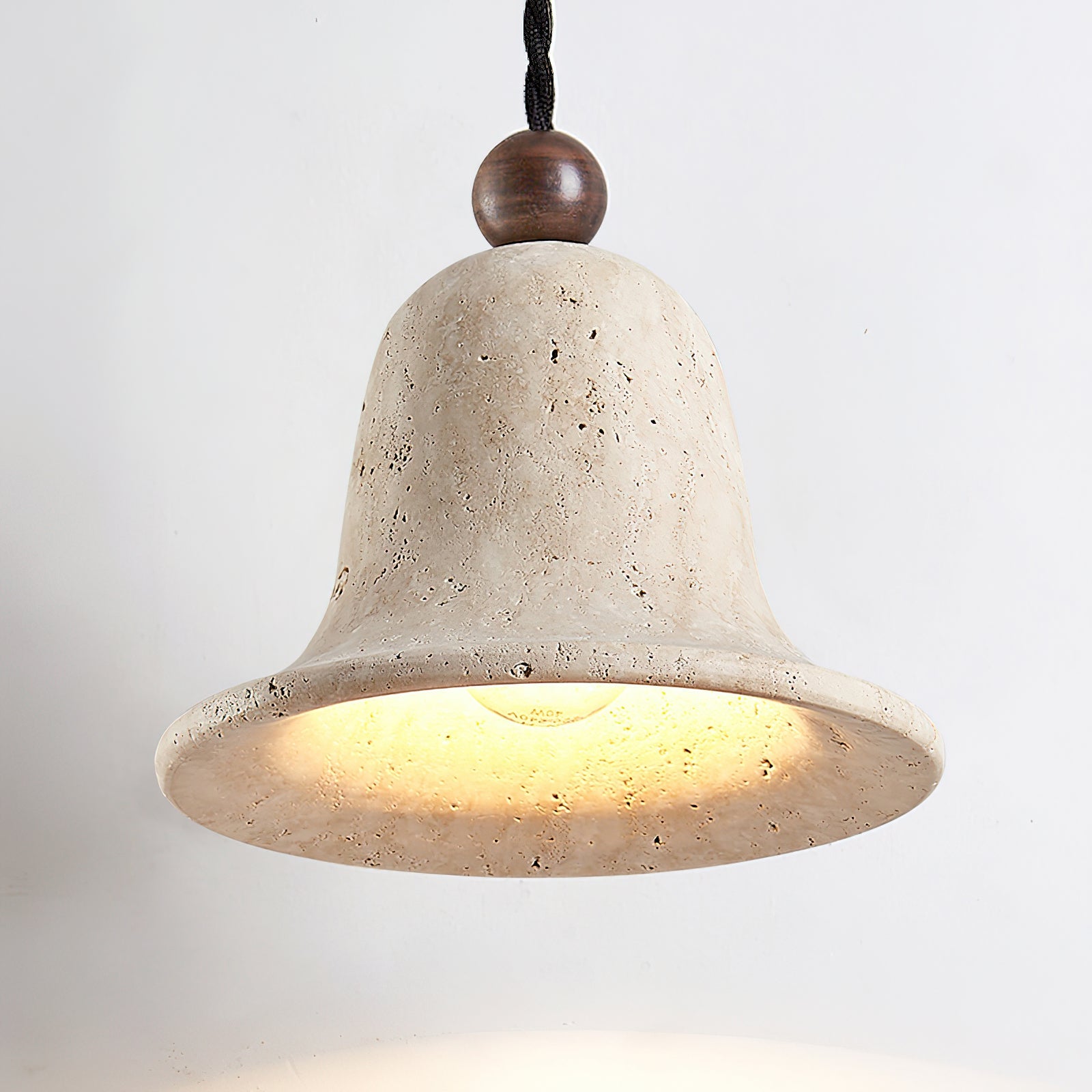 Bell Wabi-Sabi Travertine Pendant Light