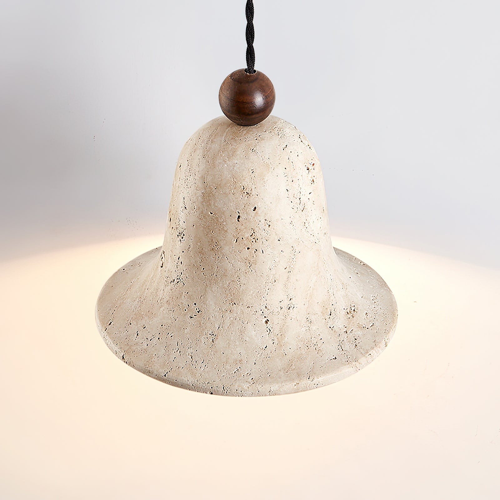 Bell Wabi-Sabi Travertine Pendant Light