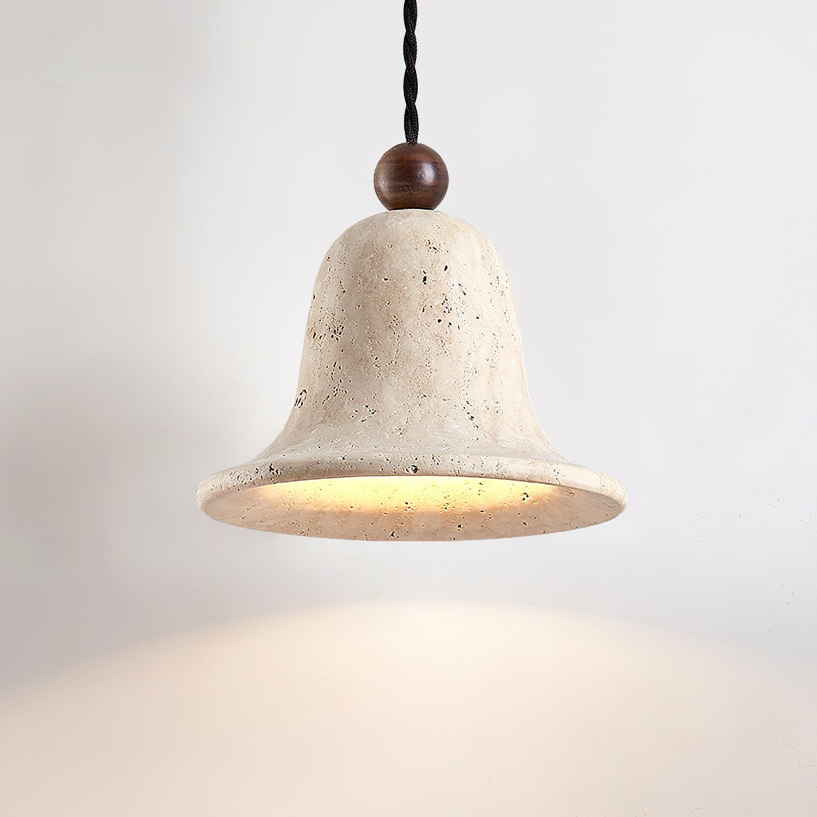 Bell Wabi-Sabi Travertine Pendant Light