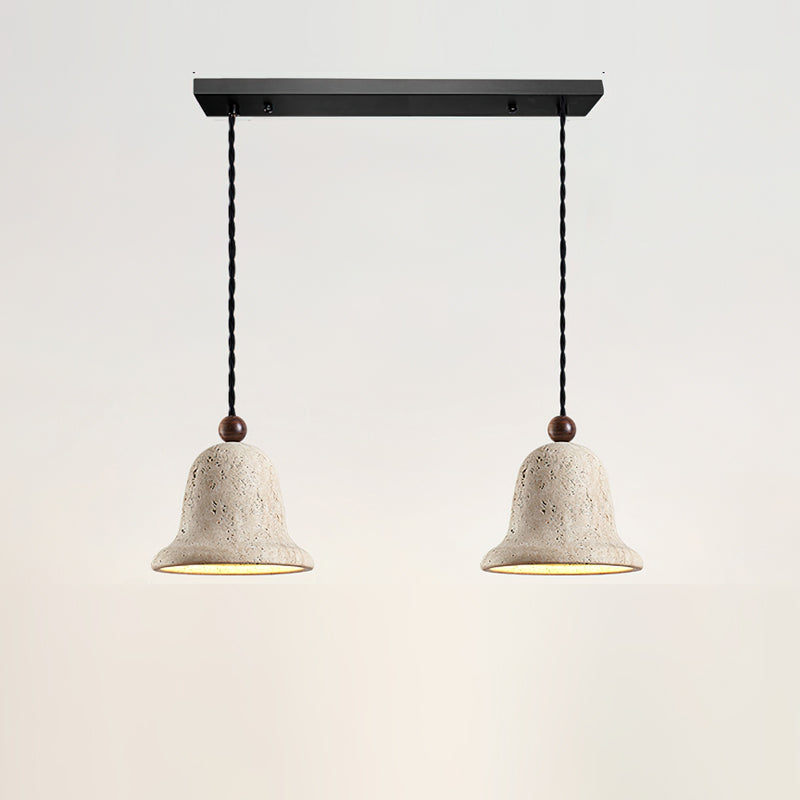 Bell Wabi-Sabi Travertine Pendant Light