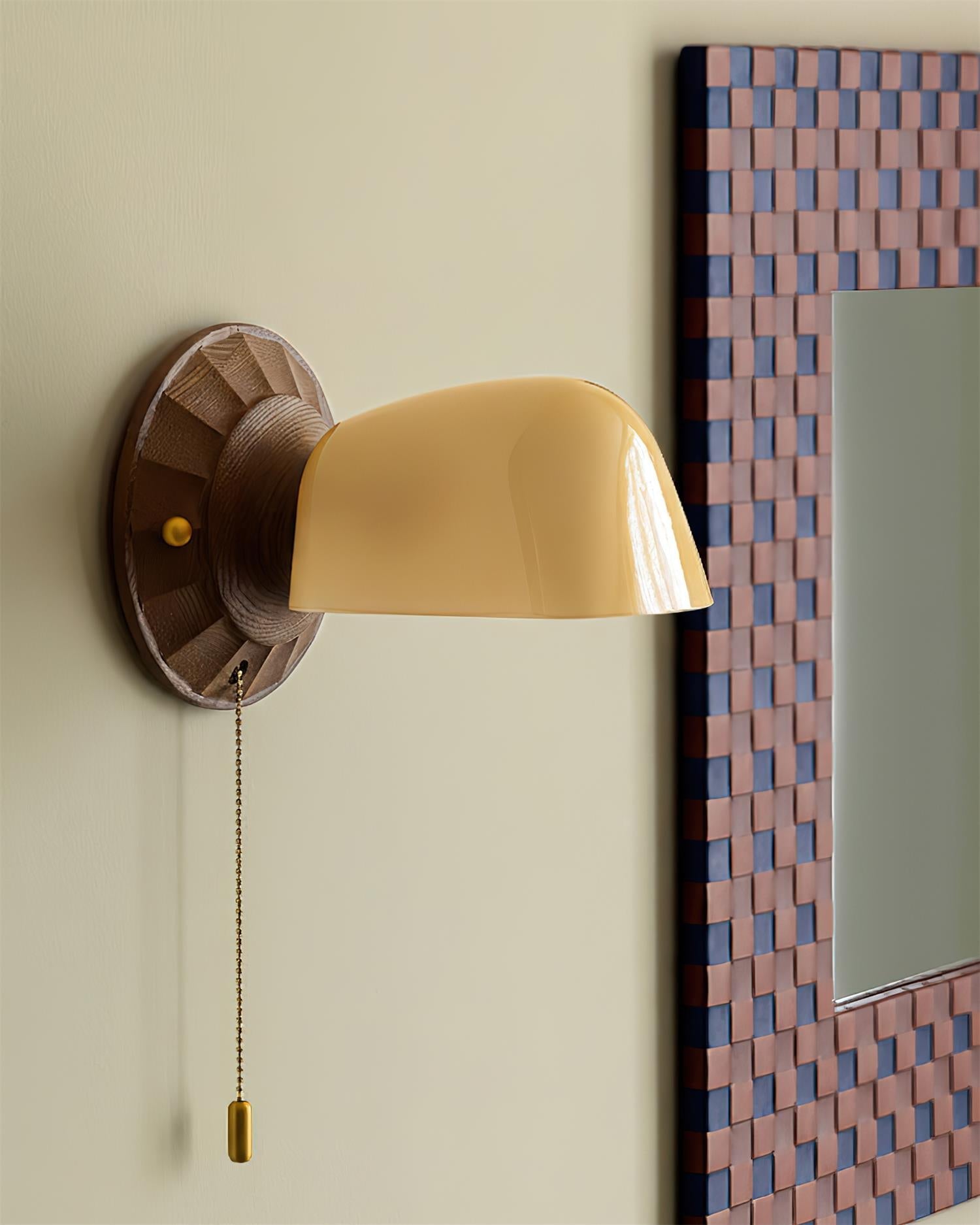 Carillon Bell Shape Wood Wall Lamp