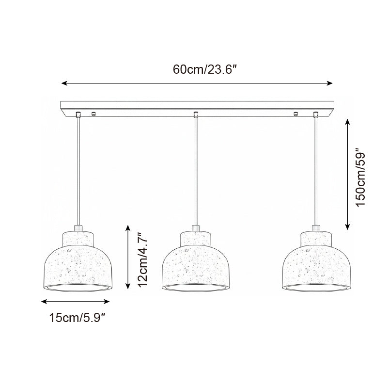Bellaro Wabi-Sabi Travertine Pendant Light