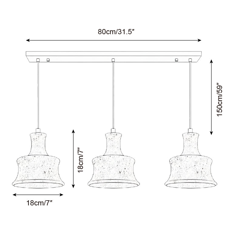 Bellaro Wabi-Sabi Travertine Pendant Light