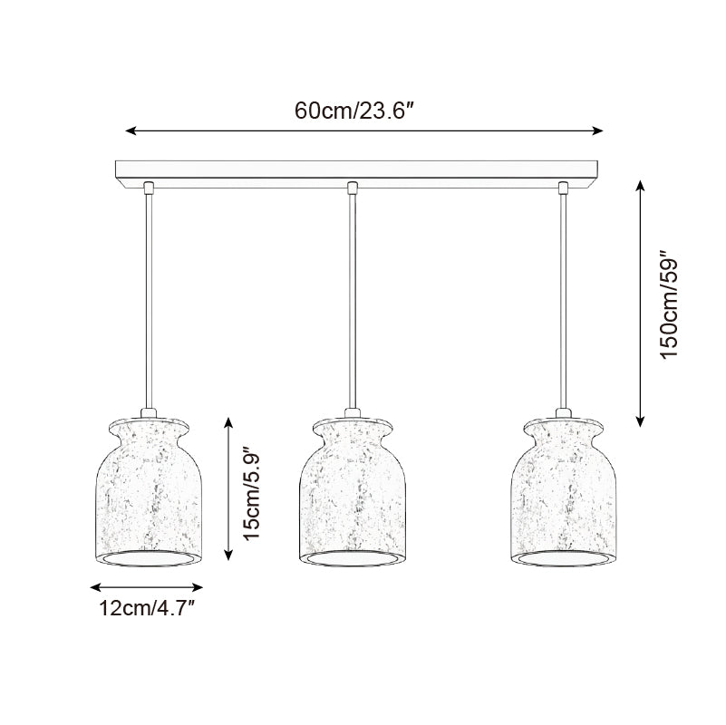 Bellaro Wabi-Sabi Travertine Pendant Light