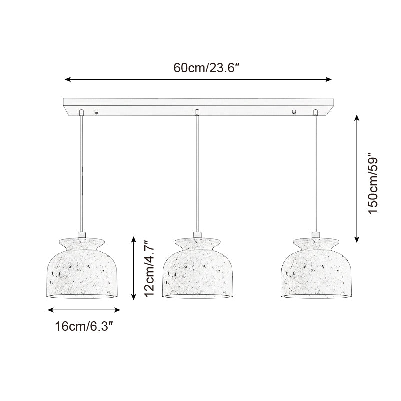 Bellaro Wabi-Sabi Travertine Pendant Light