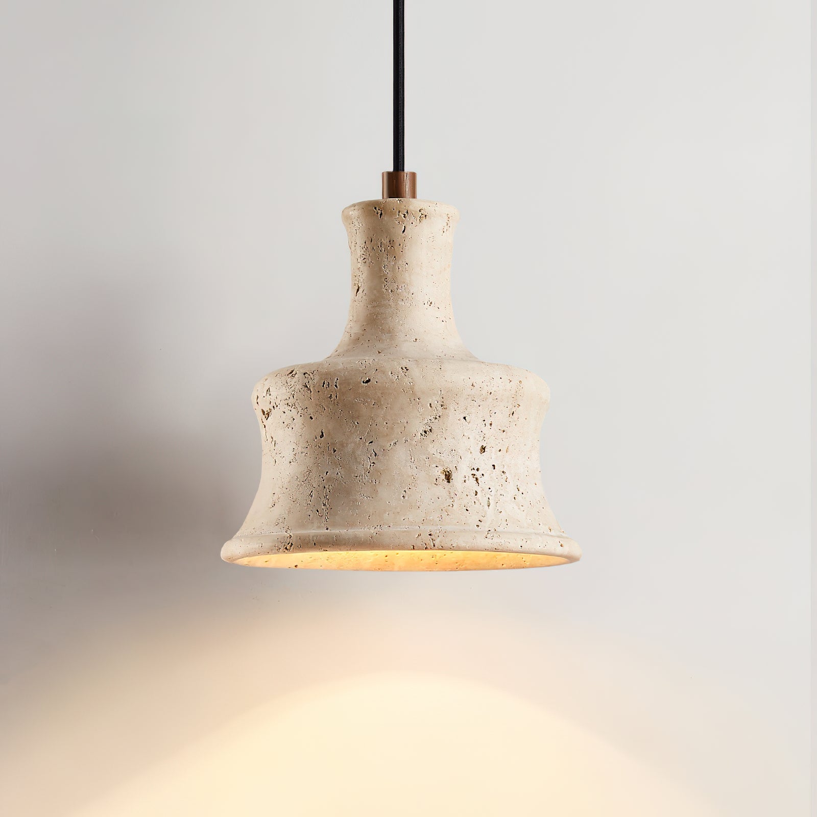 Bellaro Wabi-Sabi Travertine Pendant Light