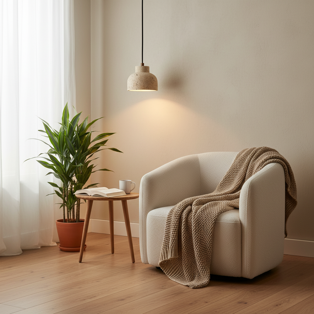 Bellaro Wabi-Sabi Travertine Pendant Light