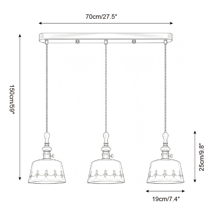 Carillon Vintage Ceramic Pendant Lamp