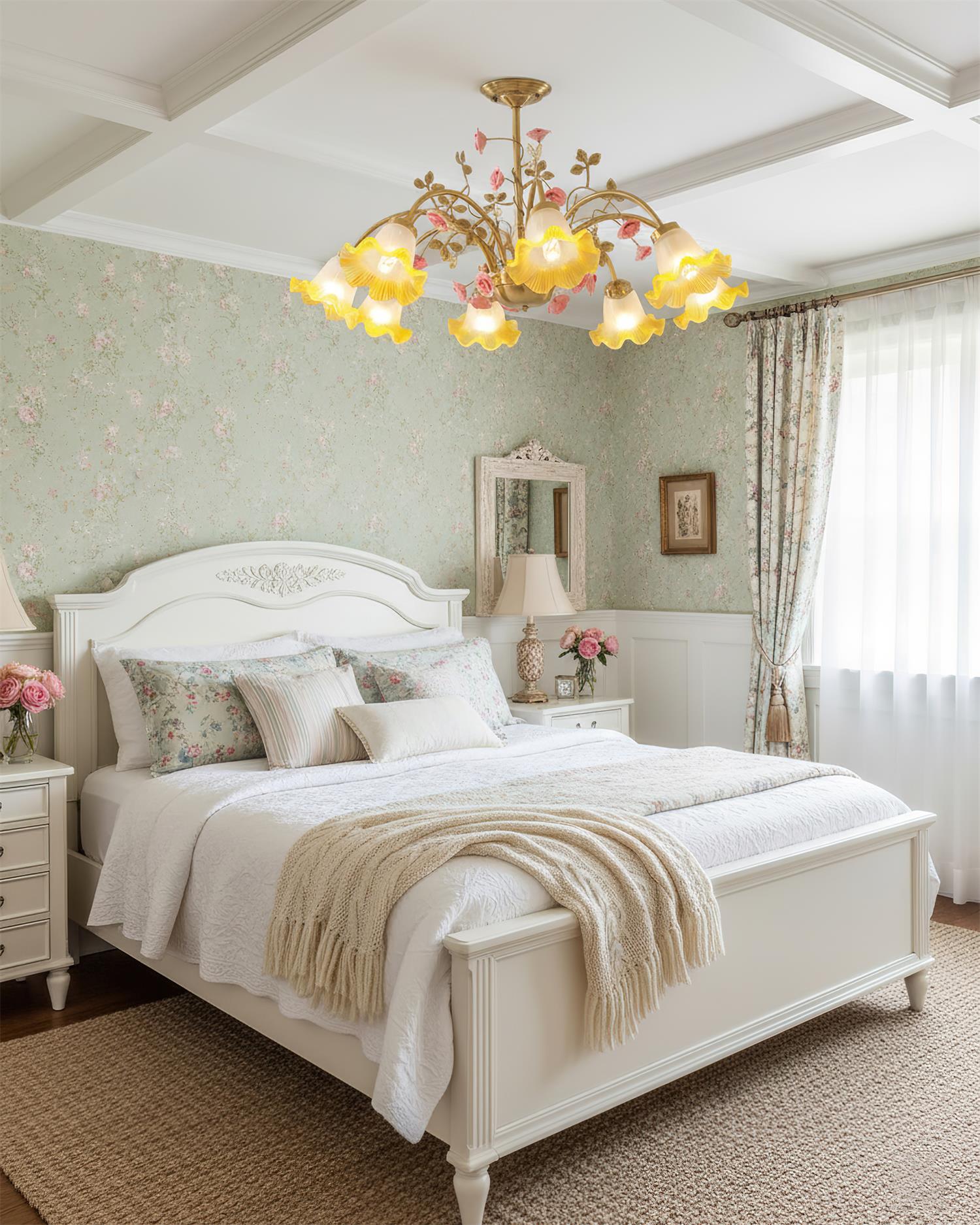 Belle Natural Glass Garden Chandelier